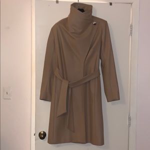 Ted Baker camel color virgin wool vers Trench Sz4
